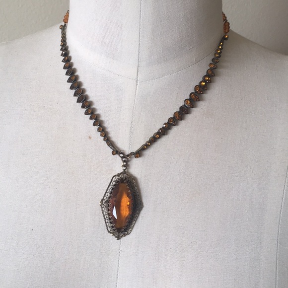 Jewelry - Antique pieces 20’s crystal amber necklace Jewelry - Antique pieces 20’s crystal amber necklace